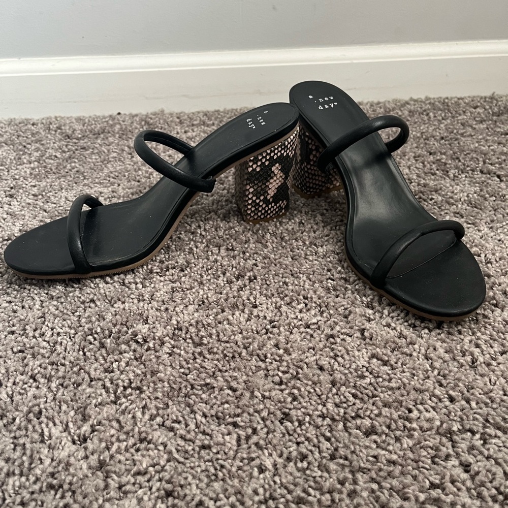Snake skin print heels
